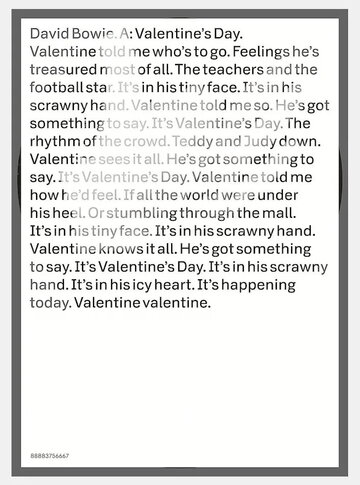 David Bowie: Valentine's Day