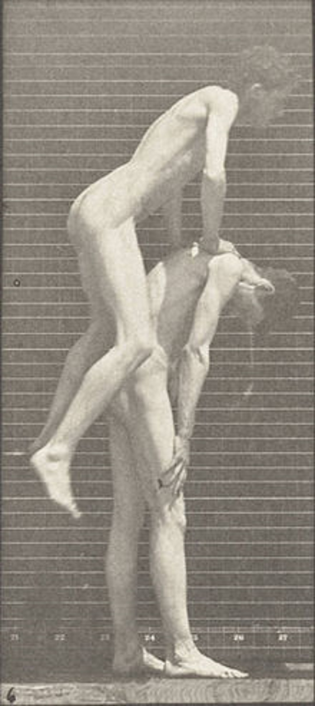 Boys Playing Leapfrog: Side View